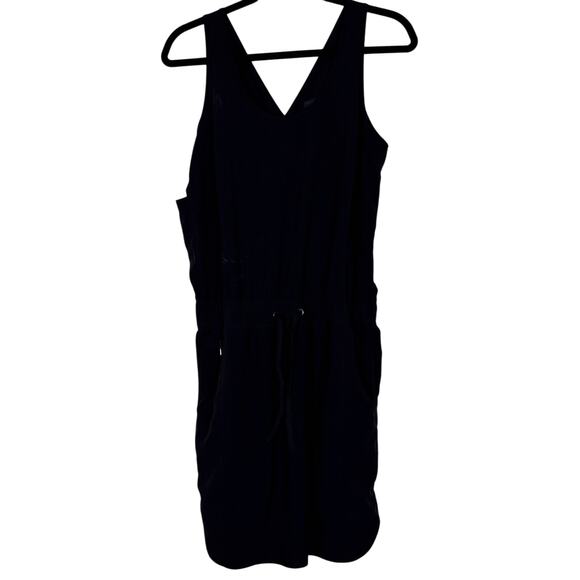 Patagonia Fleetwith‎ Dress Small Black Sleeveless V-Neck Drawstring Waist Summer - Picture 1 of 13